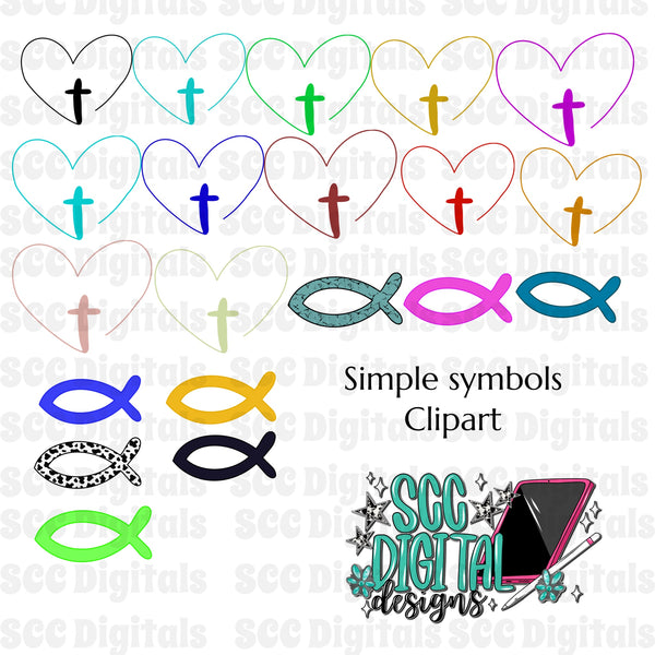 Simple symbols clipart - 1