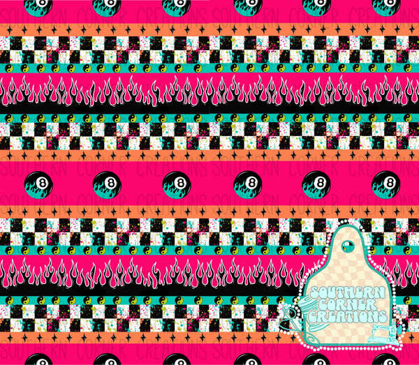 Splatter stripe 8 ball