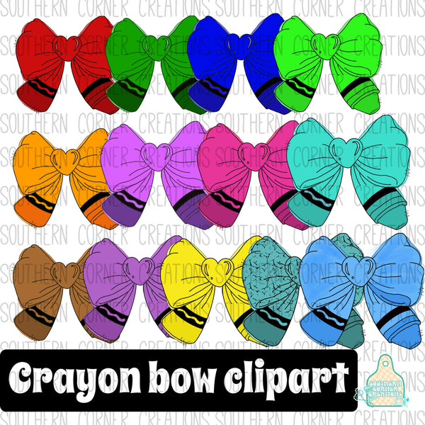 Crayon Bow clipart