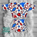Patriotic cow conchos