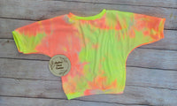 Coral /yellow/white Neon Tie-Dye (rib)