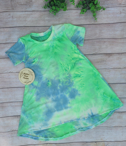 Neon green/blue Tie-Dye (buttersoft)