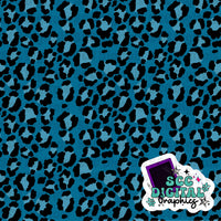 Blue leopard seamless