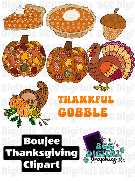 Boujee Thankgiving Clipart