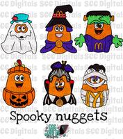 Soooky Nugget characters clipart bundle