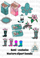 Semi excclusive - western clipart bundle
