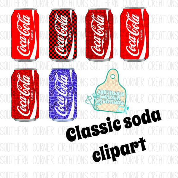 Hand drawn Soda Clipart bundle