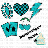 Western Turquoise Clipart bundle