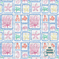 Beach life frames seamless