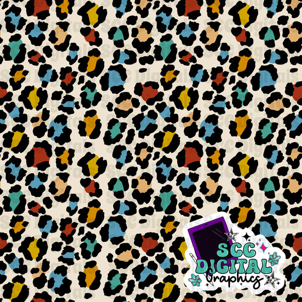 Fall leopard seamless