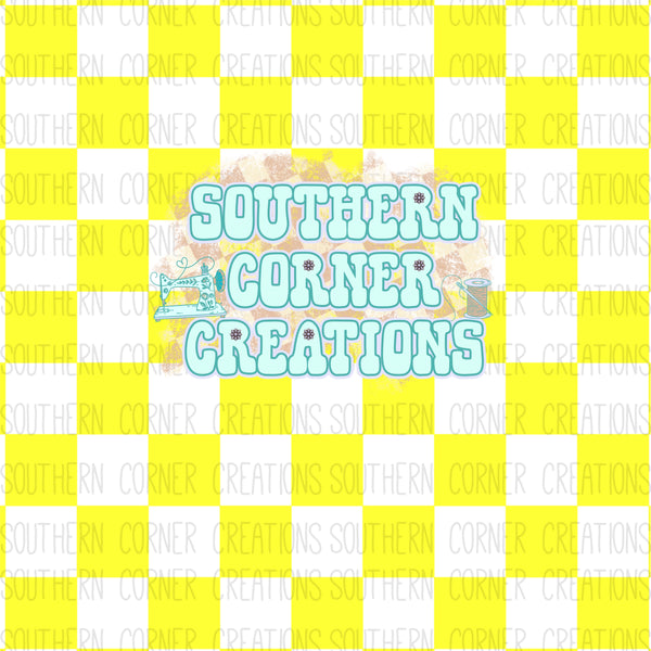 Neon Yellow /white checker