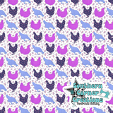 Purple chicken floral