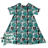 Turquoise stone (cowhide )
