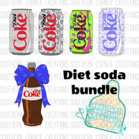 Hand drawn Diet Soda Clipart bundle