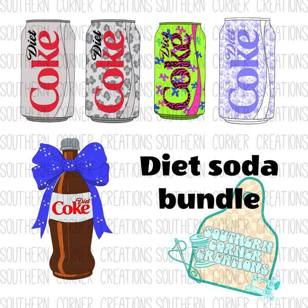 Hand drawn Diet Soda Clipart bundle