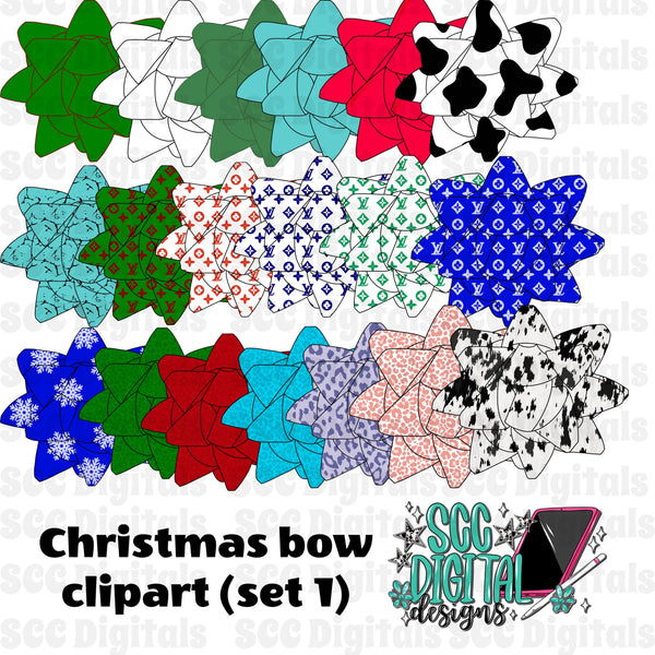 Christmas bow clipart