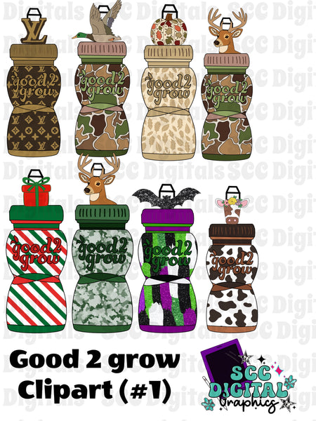 Good grow juice clipart set 1