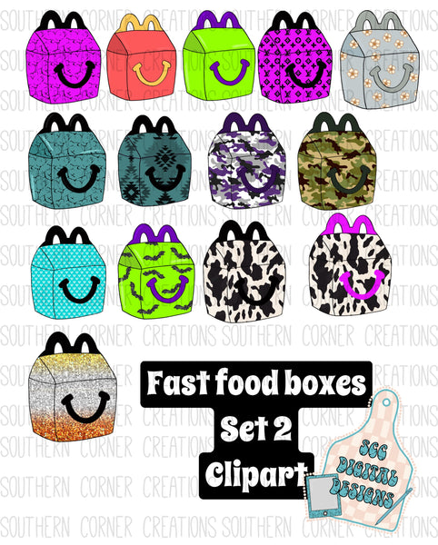 Fast food boxes bundle 2