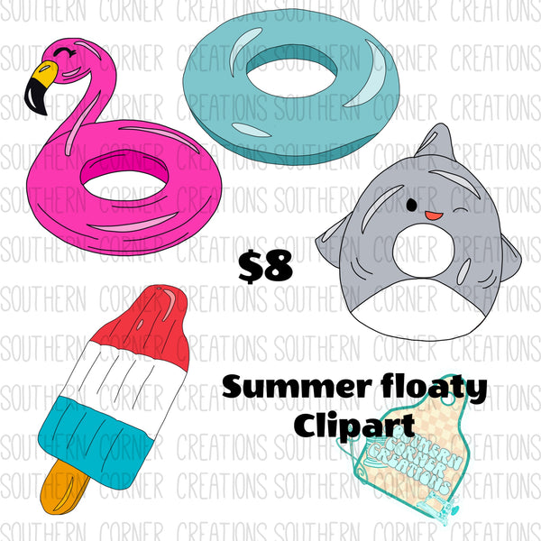 Hand drawn floaty Clipart bundle