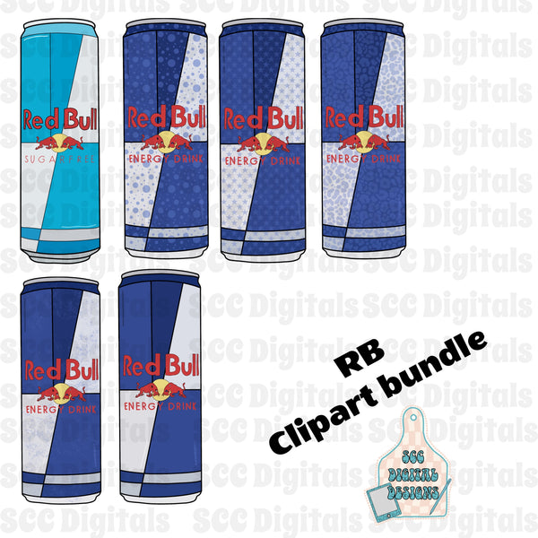Red Bull can clipart