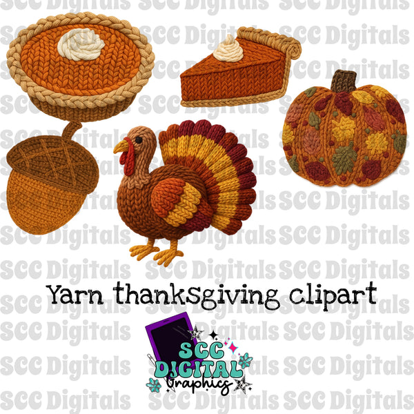 Yarn thanksgiving collection - clipart