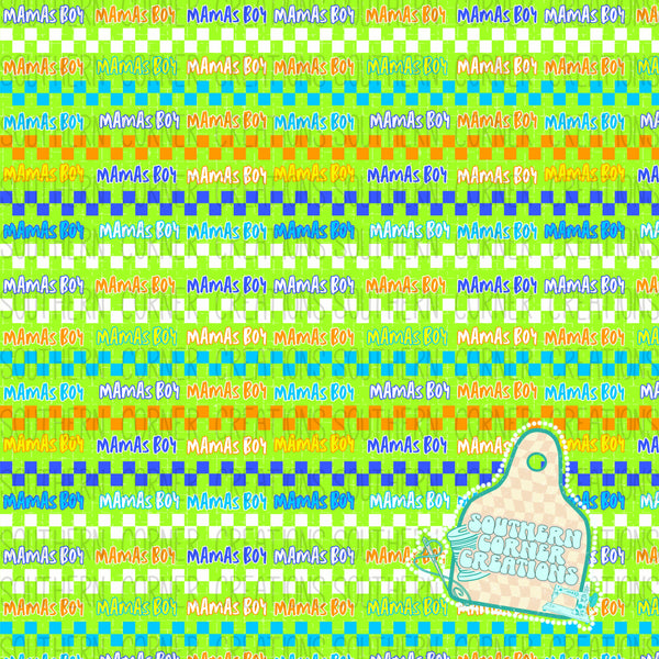 Neon Checker “mamas boy”