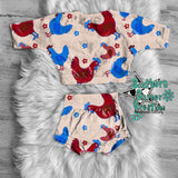 Patriotic chickens