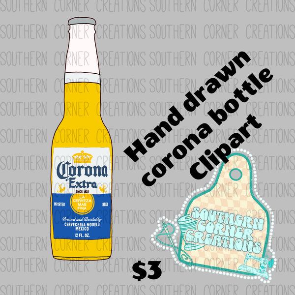 Hand drawn beer bottle Clipart bundle