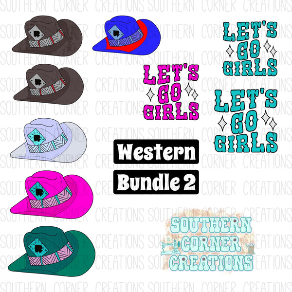Hand drawn western clipart bundle 2
