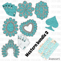 Western Turquoise Clipart bundle 3