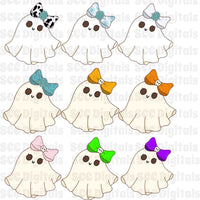 Cute ghost clipart bundle