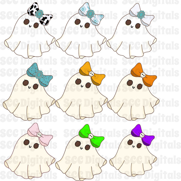 Cute ghost clipart bundle