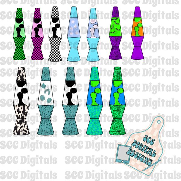 Lava lamp bundle clipart