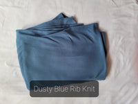 Solid Dusty Blue Rib Knit