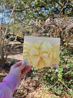 Pastel Yellow Shredded Bow