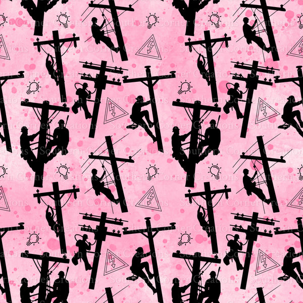 Lights on Lineman (Pink)