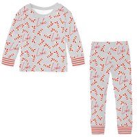 PREORDER - Name Pajamas- Grey Candy Canes