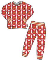 PREORDER - Name Pajamas- Red Santa