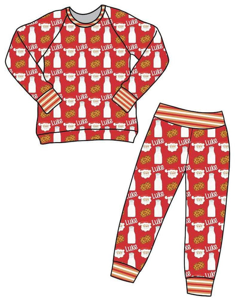 PREORDER - Name Pajamas- Red Santa