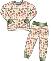 PREORDER - Name Pajamas- Cream Christmas Cookies