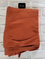 Solid Rust Rib Knit