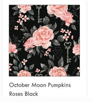 October Moon Floral -Black