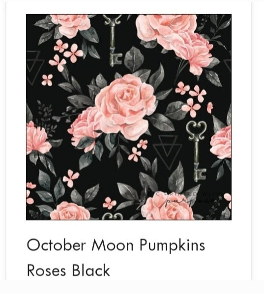 October Moon Floral -Black