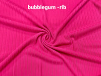 Bubblegum pink- Rib