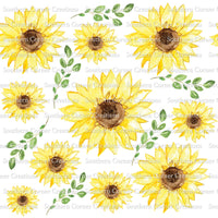 Watercolor Sunflowers